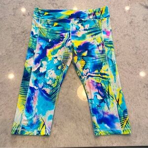 Soma Sport Tropical Capri Active Leggings - Size XXL